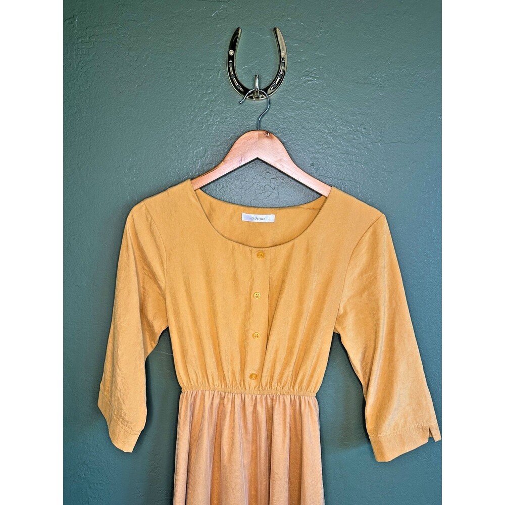 The perfect fall dress! women's L amber midi dress with sheer tulle overlay - Picture 2 of 7
